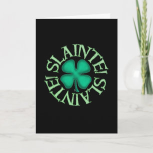 Slainte black greeting card