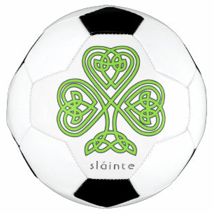 Slainte Celtic Shamrock Green St. Patrick's Day Soccer Ball