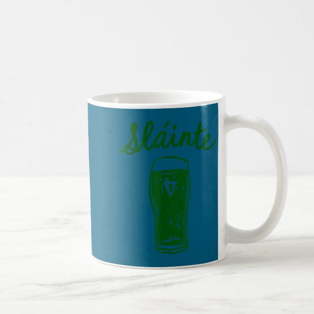 Slainte gaelic toast script irish pub cheers  coffee mug (Right)