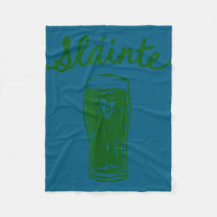 Slainte gaelic toast script irish pub cheers fleece blanket