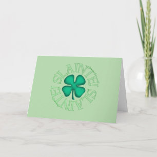 Slainte green greeting card