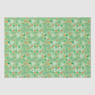 Sláinte Irish Saint Patrick’s Day Green Pattern Tissue Paper