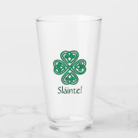 Sláinte Irish Shamrock Green Celtic Lucky Clover