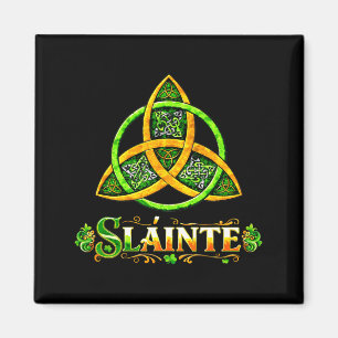 Slainte irish toast celtic trinity knot shamrock magnet