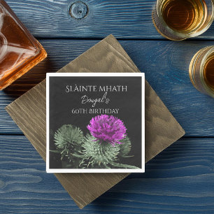  Slàinte mhath Thistle Birthday Napkin