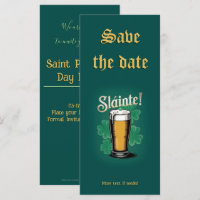 Slàinte! Saint Patrick's Day Pint of Beer on Green