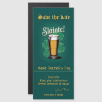 Slàinte! Saint Patrick's Day Pint of Beer on Green