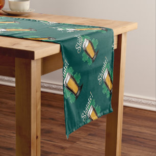 Slàinte! Saint Patrick's Day Pint of Beer on Green Short Table Runner