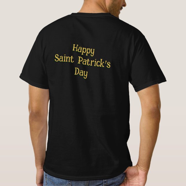 Slàinte! Saint Patrick's Day Pint of Beer on Green T-Shirt (Back)
