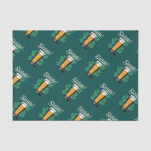 Slàinte! Saint Patrick's Day Pint of Beer on Green Tissue Paper