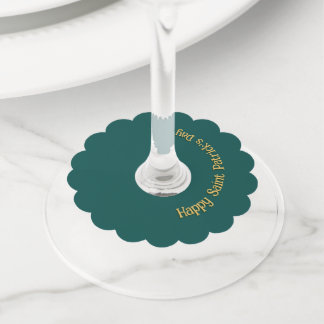 Slàinte! Saint Patrick's Day Pint of Beer on Green Wine Glass Tag