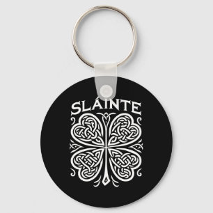 Slainte Shamrock Irish Cheers Saint Paddy's Day Go Key Ring