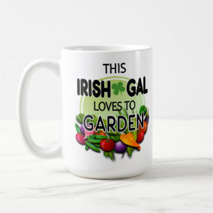 Slainte This Irish Gal Loves To Garden Vegetable Coffee Mug