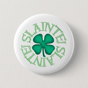Slainte white button