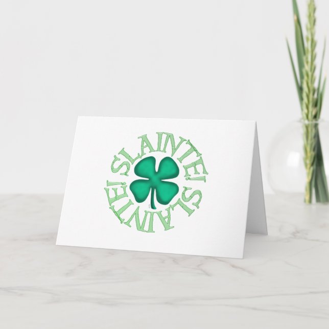 Slainte white greeting card (Front)