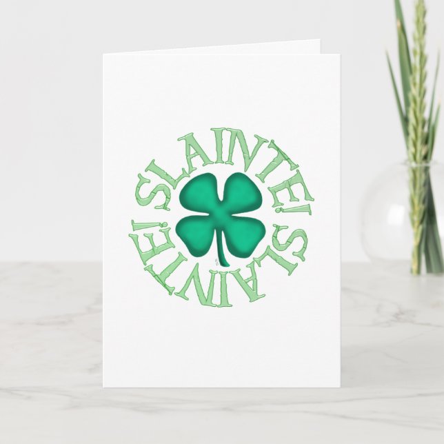 Slainte white greeting card (Front)