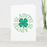Slainte white greeting card