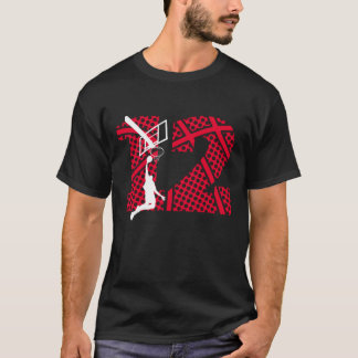 Slam Dunk 12 Birthday Shirt for Cool Basketball Bo