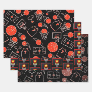 Slam Dunk Basketball Collection Wrapping Paper Sheet