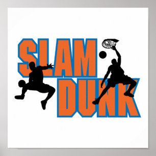 slam dunk basketball design poster