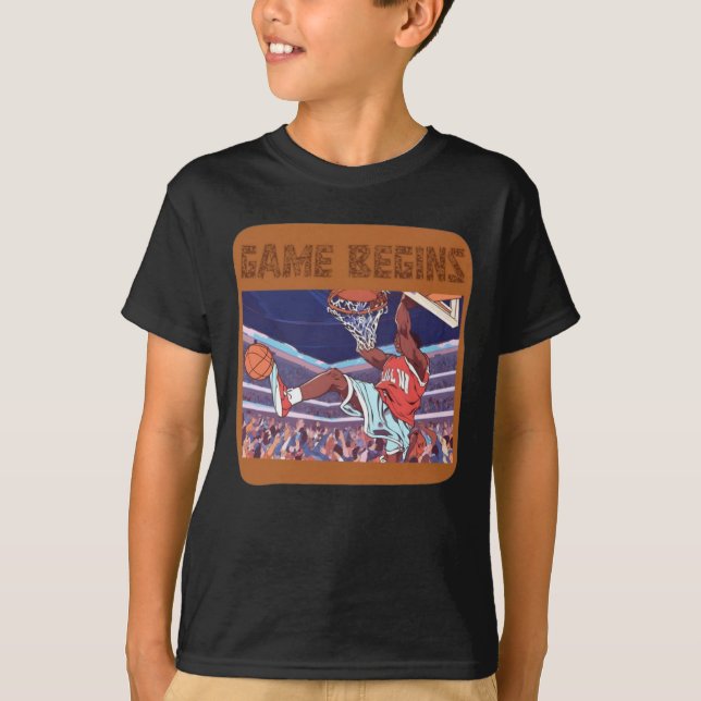 slam dunk basketball game begins T-Shirt (Front)