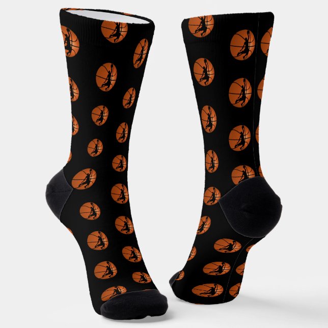 SLAM DUNK! Basketball Player Sports Socks (Angled)