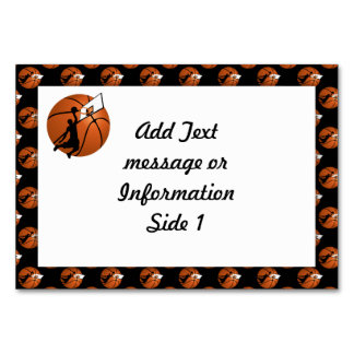 Slam Dunk Basketball Player w/Hoop on Ball Table Number