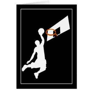 Slam Dunk Basketball Player - White Silhouette