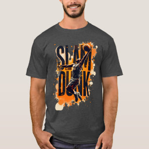 Slam Dunk Basketball Poster - Modern Design T-Shirt