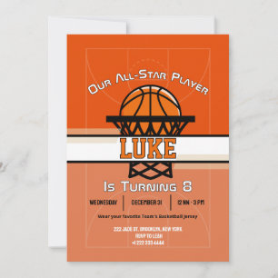 Slam Dunk Birthday Bash Invitation 