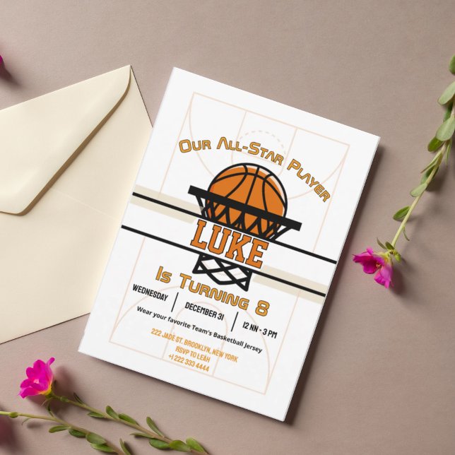Slam Dunk Birthday Bash Invitation (Creator Uploaded)