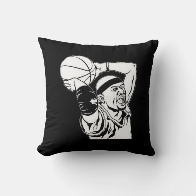 Slam Dunk - Black and White Pillow (Front)