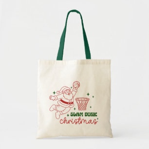 Slam Dunk Christmas Cute Basketball Santa Tote Bag
