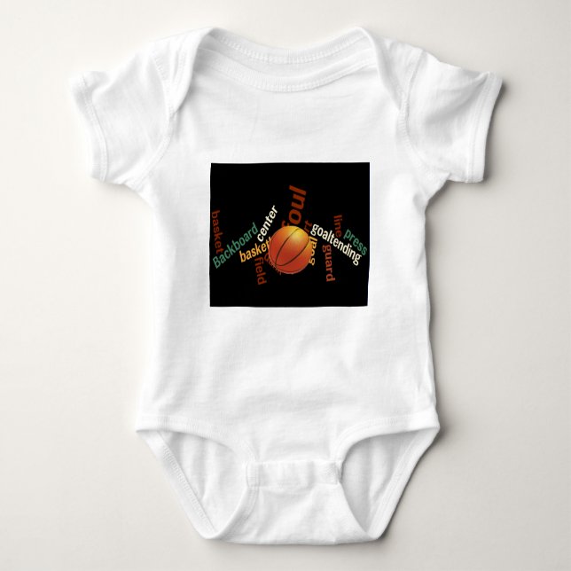 Slam Dunk of Vocabulary: Basketball Game of Champs Baby Bodysuit (Front)