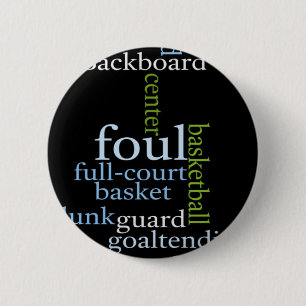 Slam Dunk of Words: Basketball Game of Champions 6 Cm Round Badge