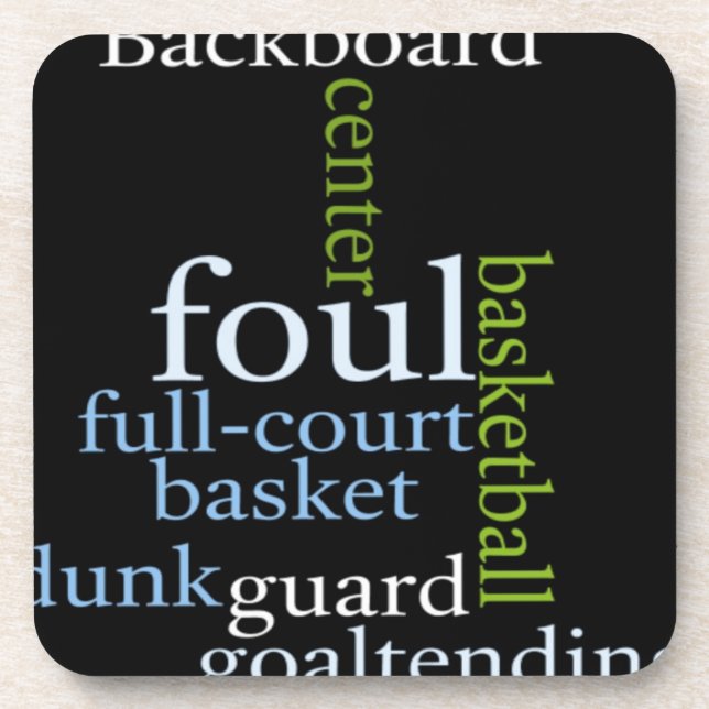 Slam Dunk of Words: Basketball Game of Champions Coaster (Front)