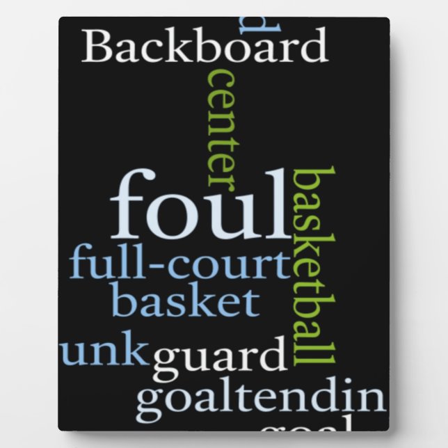 Slam Dunk of Words: Basketball Game of Champions Plaque (Front)