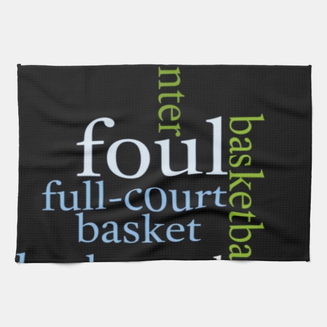 Slam Dunk of Words: Basketball Game of Champions Tea Towel (Horizontal)