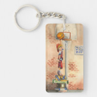 Slam Dunk on Basketball Hoop by Jay Throckmorton