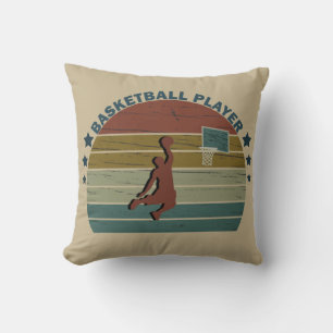 Slam Dunk Retro Basketball Player Cushion