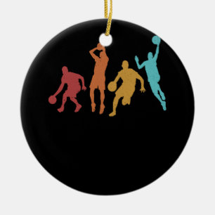 Slam Dunk Silhouette Basketball Player Dunking The Ceramic Tree Decoration
