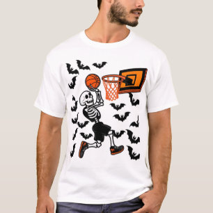 Slam Dunk Skeleton: Halloween Hoops T-Shirt