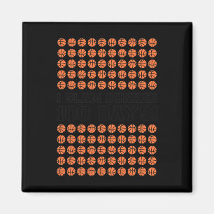 Slam Dunked 100 Days Basketball For Boys 100th Day Magnet