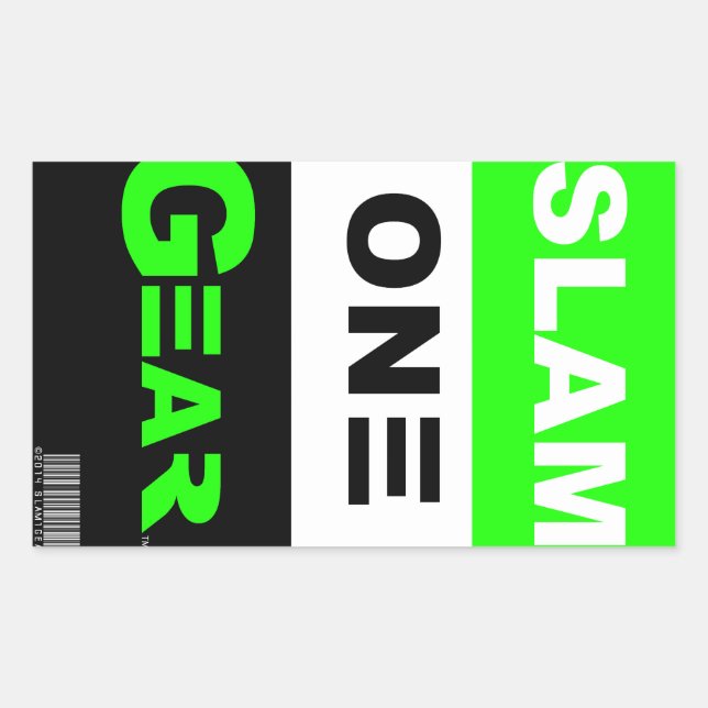 SLAM ONE GEAR Green Sticker (Front)