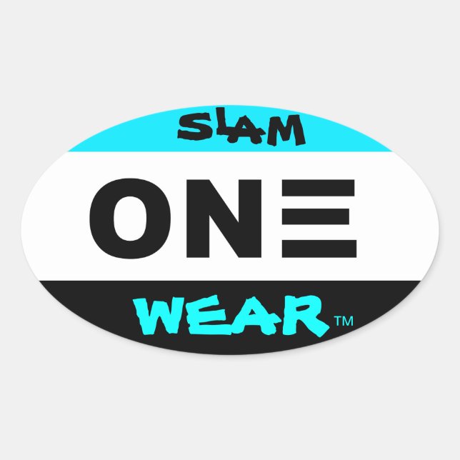SLAM ONE WEAR OVAL STICKER (Front)