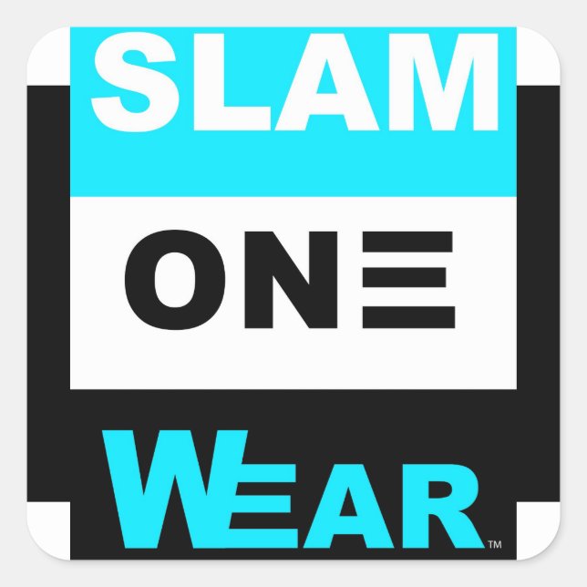 SLAM ONE WEAR SQUARE STICKER (Front)