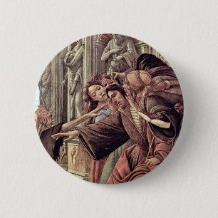 Slander  By Botticelli Sandro (Best Quality) 6 Cm Round Badge