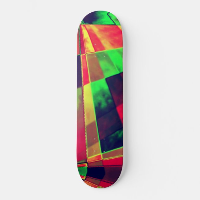 Slanted and frayed rectangles overlapping  skateboard (Front)