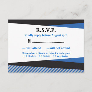 Slanted Frames Bar Mitzvah RSVP Card
