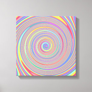 Slanted Lines Colour Swirl Canvas Print
